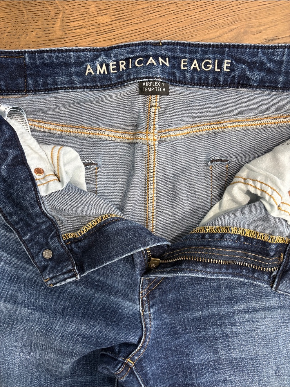 American Eagle Outfitters Men’s Dark Blue Straight-Leg Jeans - Picture 2 of 5